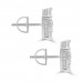 2.10 ct Round Cut Cubic Zirconia Stud Earrings in Screw Back